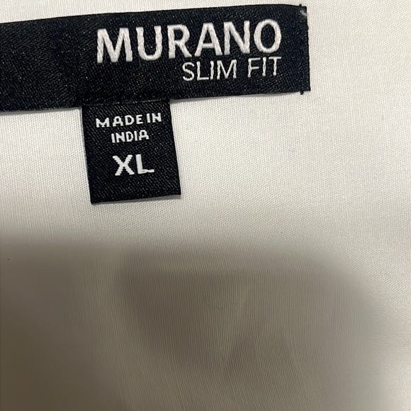 MURANO SHORT SLEEVE WHITE SLIM FIT SHIRT SIZE XL. - Picture 5 of 7